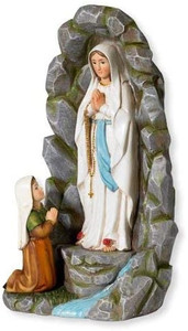 Our Lady of Lourdes with St. Bernadette Grotto Statue VC037 Our Lady of Lourdes with St. Bernadette Grotto Statue VC037