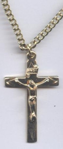 22KT Gold Filled or Sterling Silver 3.5 Cm. Crucifix 22KT Gold Filled or Sterling Silver 3.5 Cm. Crucifix