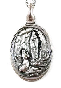 Sterling Silver Our Lady of Lourdes from Green