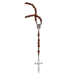Oval Wood Carlo Acutis Rosary Available in Black or Blue Oval Wood Carlo Acutis Rosary Available in Black or Blue