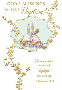 God Blessings on your Baptism Greeting Card 85601