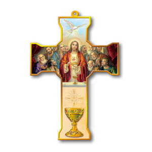Italian First Communion Cross - Jesus with Chalice