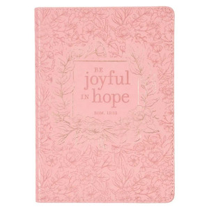 Faux Leather Journal - Be Joyful In Hope
