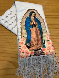 Our Lady of Guadalupe w/Pink Roses Sherpa Scarf