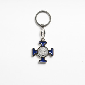 St. Benedict Keychain Blue
