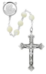 Mother of Pearl Madonna and Child Rosary