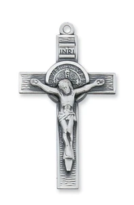 Sterling Silver St. Benedict Crucifix on 27" Chain L9078-27