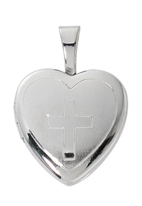 Sterling Silver Heart Locket on 16-18" Adjustable Chain L9295
