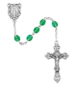 6mm AB Peridot August Birthstone Rosary R391-PEG
