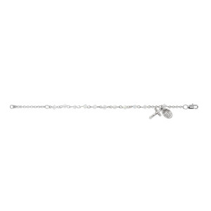 6 1/2" Swarovski Crystal Bracelet with Miraculous Medal BR26