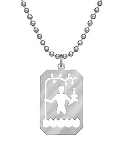 Genuine U.S. Military Issue Saint Christopher with Beaded Chain Genuine U.S. Military Issue Saint Christopher with Beaded Chain