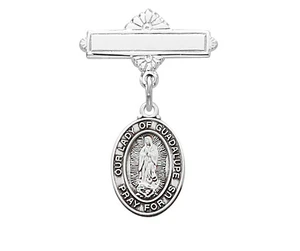 Our Lady of Guadalupe Sterling Silver Baby Pin 438L