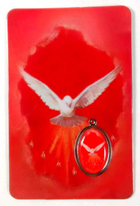 The Holy Spirit Laminated with Medal Holy Card The Holy Spirit Laminated with Medal Holy Card
