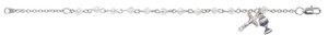 Sterling Silver Swarovski Crystal Communion Bracelet with Chalice BR23