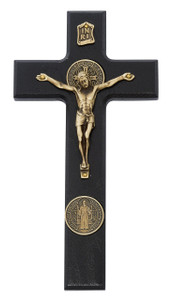 Black Wood St. Benedict Wall Crucifix 80-211