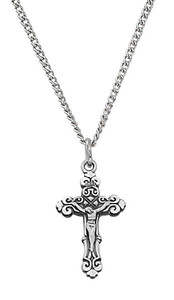 Sterling Silver Baby Crucifix on 13" Chain L9103B