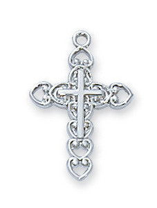 Sterling Silver Baby Cross on 13" Chain L8002B