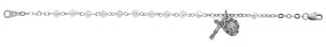 7.5" Swarovski Crystal Rosary Bracelet with Sterling Silver Crucifix B39L