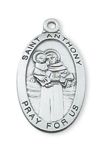 St. Anthony Sterling Silver Medal on 24" Chain L550AN