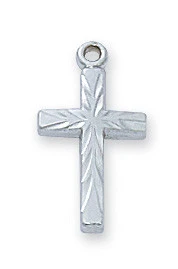 Sterling Silver Cross Baby Pin 510LT
