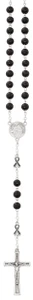 7mm Black Wood St. Peregrine Rosary R959R