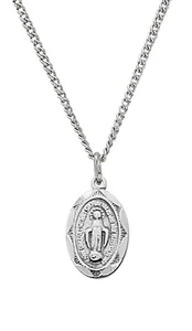 Sterling Silver Miraculous Baby Medal on 13" Chain L1203MIBB
