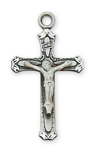 Sterling Silver Crucifix on 18" Chain L8070