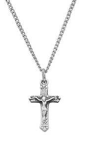 Sterling Silver Baby Crucifix on 13" Chain L66B