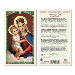 Our Lady of Good Remedy Prayercard Plastic