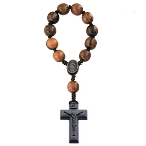 15mm Ebony Wood One Decade Rosary, R3915
