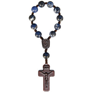 8mm Sodalite and Jujube Wood One Decade Rosary, R5018