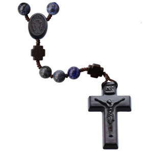 8mm Sodalite and Jujube Wood Rosary, R5058
