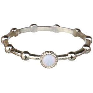 Sterling Silver June Birthstone Rosary Ring with Cubic Zirconia, RRJUN