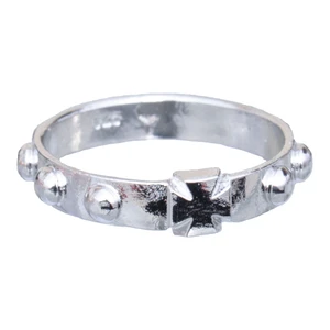 Sterling Silver Cross Rosary Ring, RRSC