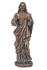 Sacred Heart of Jesus Statue in Cold Cast Bronze 11" SRA-SHJ11