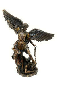 St. Michael Statue in Cold Cast Bronze 10" SRA-MIKE10