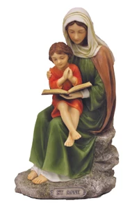 St. Ann with Mary Statue in Color 8" SR-76194-C
