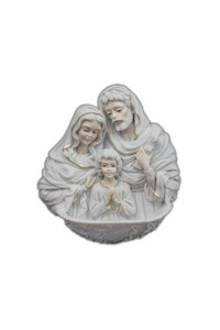 Holy Family Holy Water Font in White 7" AT-990-M