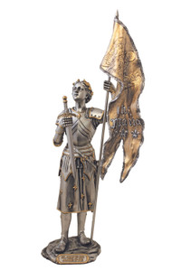 St. Joan of Arc Statue in Pewter Style Finish 11" (top of hand) SR-76022-PE