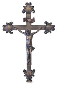 Crucifix in Cold Cast Bronze 16" SR-73128