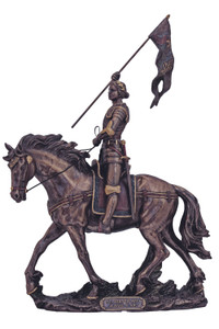 St. Joan of Arc Statue in Cold Cast Bronze 10x11" SR-76003