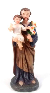 Saint Joseph Holding the Child Jesus 4" Statue Saint Joseph Holding the Child Jesus 4" Statue