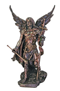 Archangel Gabriel Statue in Cold Cast Bronze 9" SR-76312