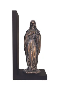 Immaculate Heart of Mary Bookend in Cold Cast Bronze 9" SR-77855
