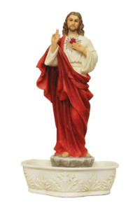 Standing/Hanging Sacred Heart of Jesus Font in Color 9" SR-77863-C
