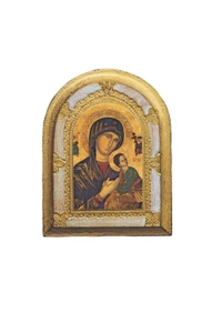 Our Lady of Perpetual Help Florentine Plaque 4.5x6" Z-527-P