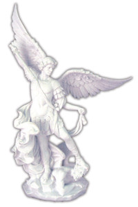 St. Michael Statue in White 9" SR-74997-WNB