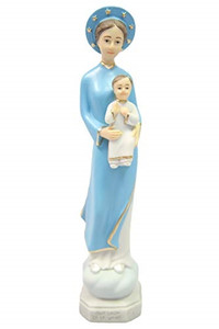 Our Lady of La Vang 8 inch Colored Statue MS-622