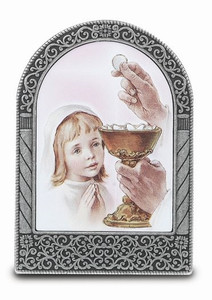 Girl First Holy Communion Standing Easel Desk Plaque Girl First Holy Communion Standing Easel Desk Plaque