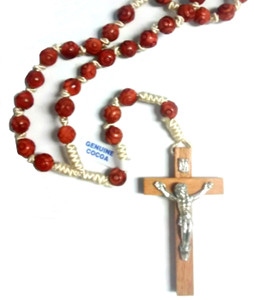 Genuine Cocoa Cord Rosary Genuine Cocoa Cord Rosary